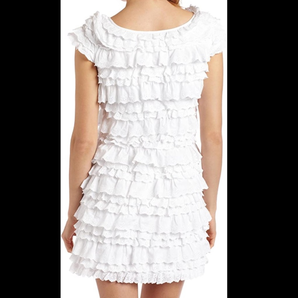 NWT French Connection Pandora Petal White Ruffle Dress - Picture 2 of 7